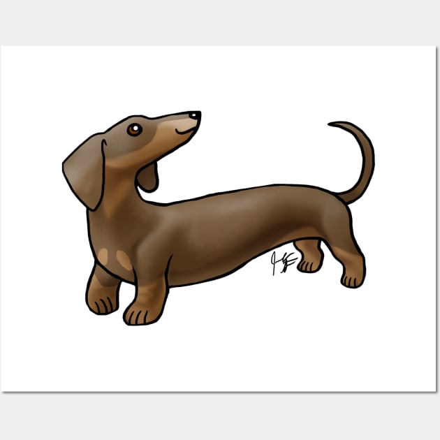 Dog - Dachshund - Brown and Tan Wall Art by Jen's Dogs Custom Gifts and Designs